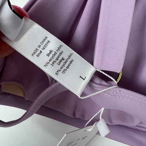NWT Andie Swim The Caicos Top Flat Bikini Top Light Purple Size Large L NEW - Picture 6 of 9